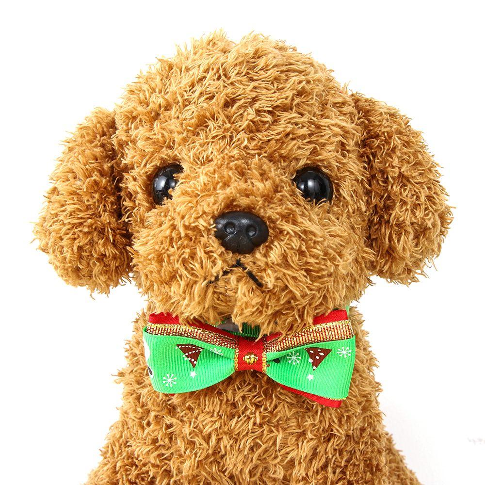 Cute Xmas Grooming Bowknot Collar Dog Bow Tie Cat Choker Pet Christmas Necktie
