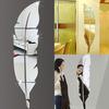 Modern Removable Feather DIY Acrylic Mirror Wall Sticker Home Room Decoration