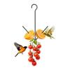 Oriole Bird Feeder Outdoor Hanging Orange Fruit Food Holder with Hook Weather-proof Outside Garden Metal Hummingbird Feeding Device