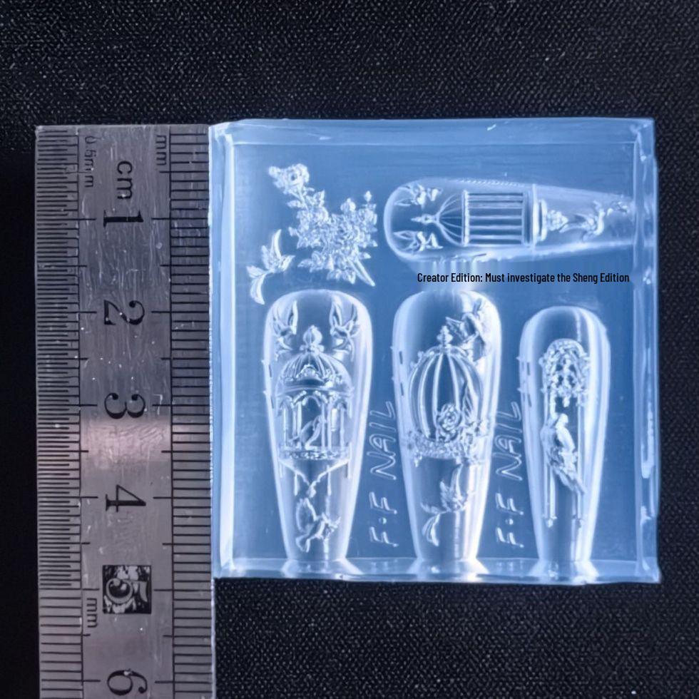 

Rose Cage Transparent 3D Nail Art Silicone Mold Rose Cage Mold