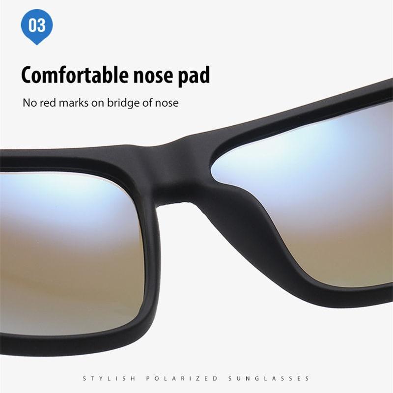 aoron Fashion Polarized Sunglasses Men Classic Sport Fishing Driving Sunglasses Colorful UV400 Anti Glare Eyewear for Man Male