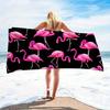 Rosa Flamingo 2D Digital Einseitig bedrucktes Handtuch, Ultrafeine Faser Saugfähig für Sommer am Meer