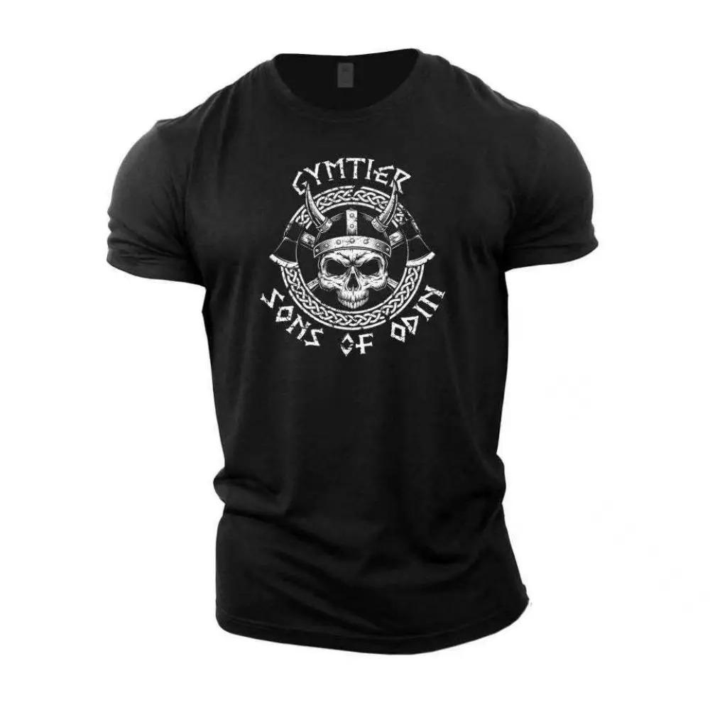 Summer Viking Casual Fashion 3D Printed Tough Guy Men's T-shirt Outdoor Sports Short Sleeve Oversized Loose Wide Quick Dry Shirt