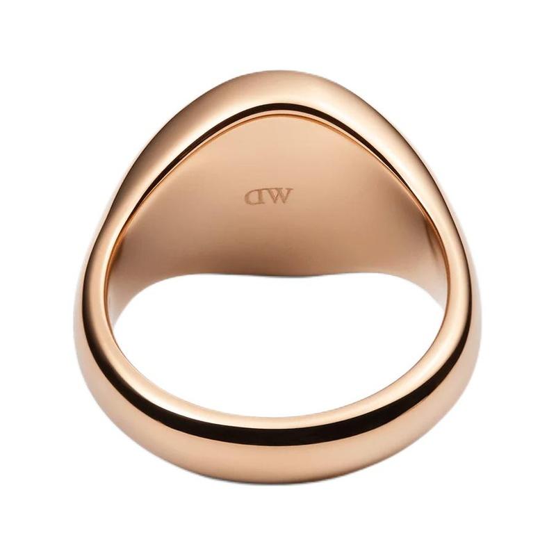 DANIEL WELLINGTON Seal Shape Design Ring, Same Style for Men and Women, Couple Model, Rose Gold DW00401186