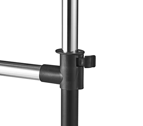 Pearl Metal Pipe Hanger Rack, 2-Tier, Single, Black, Indoor, Laundry, Black, N-7605