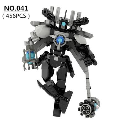456PCS Skibidi Toaleta Zaktualizowany Titan Monitor Man Klocki Zestaw Z Młotem Mecha Model DIY Bircks Zabawki Dla Chłopców Prezenty Xmas