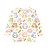 Kinder Tierdruck Rundhals Dreiviertelarm Lässiges T-Shirt Weiche Bequeme Passform Leichtes Gewebe Geeignet für den Alltag