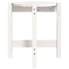  Coffee Table, White, Ø 42.5x45 Cm, Solid Pine Wood