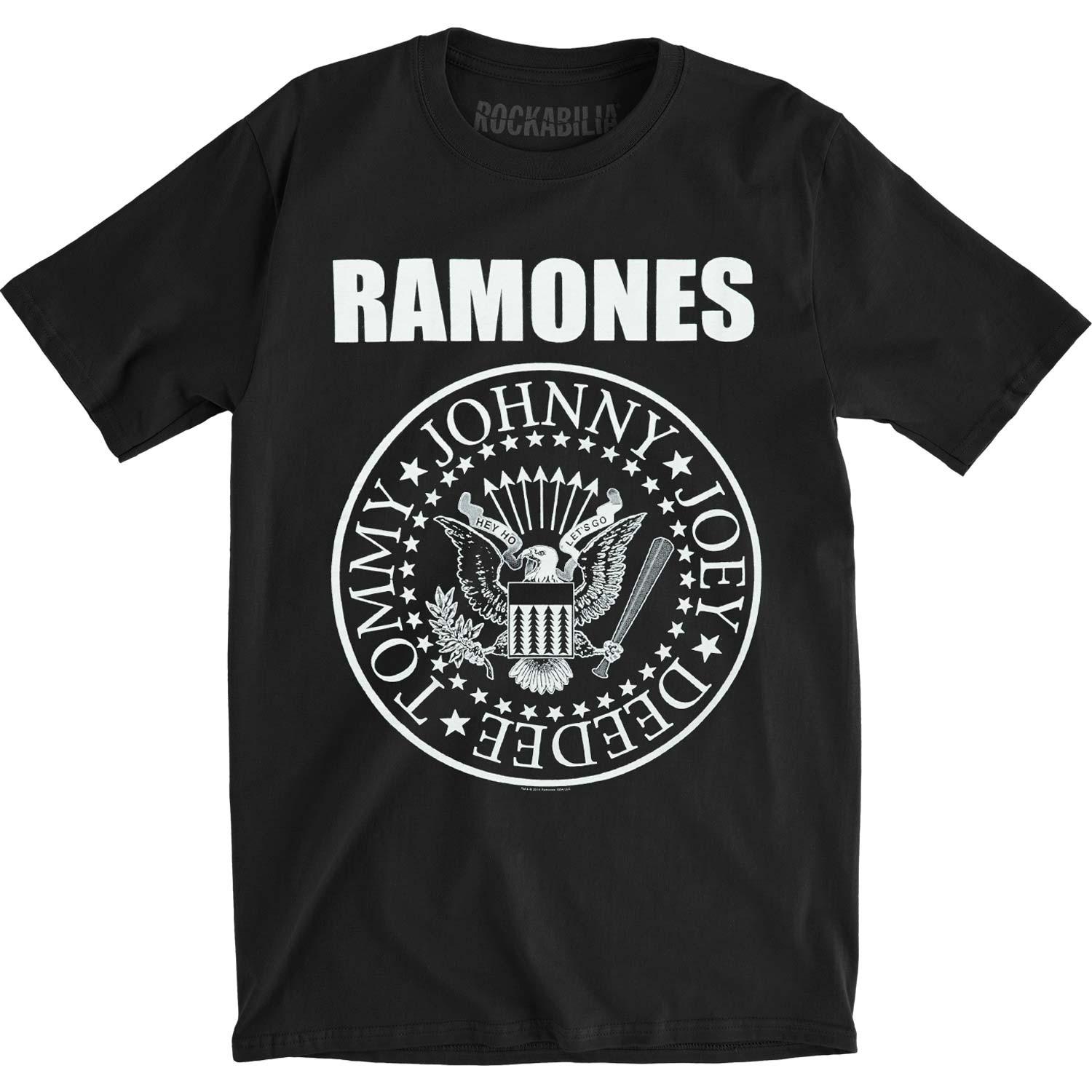 Men s Ramones Presidential Seal Slim Fit T-shirt Medium Black S