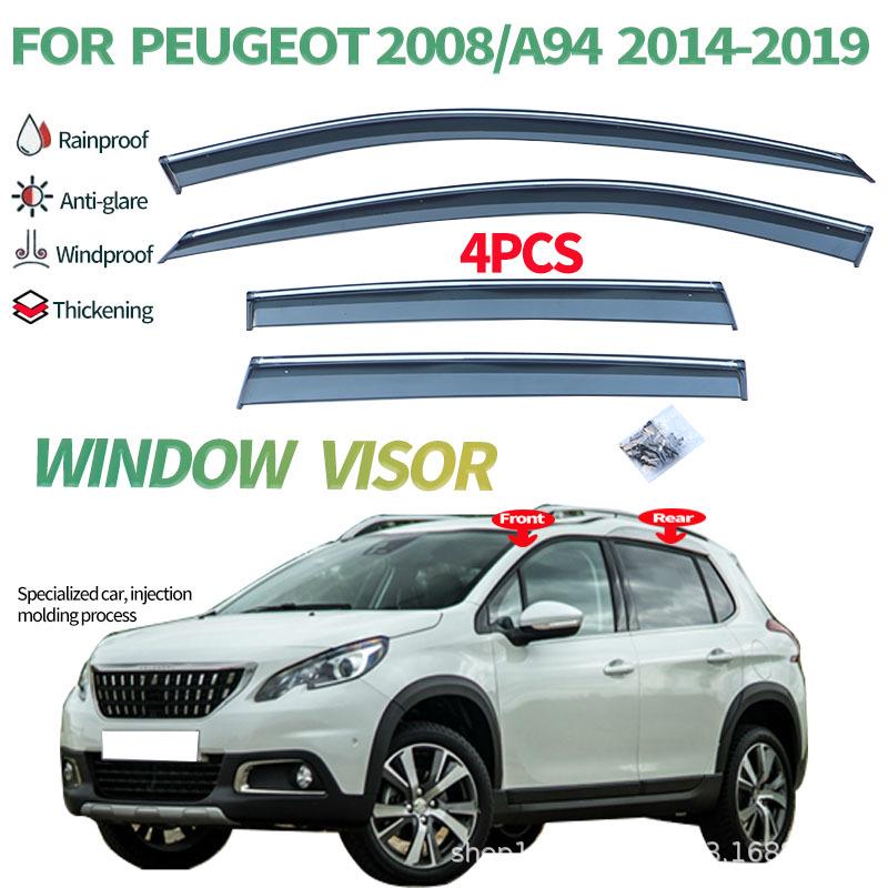 Дефлекторы окон Peugeot 2008 (дождь/солнце) (2014-2019 гг.)