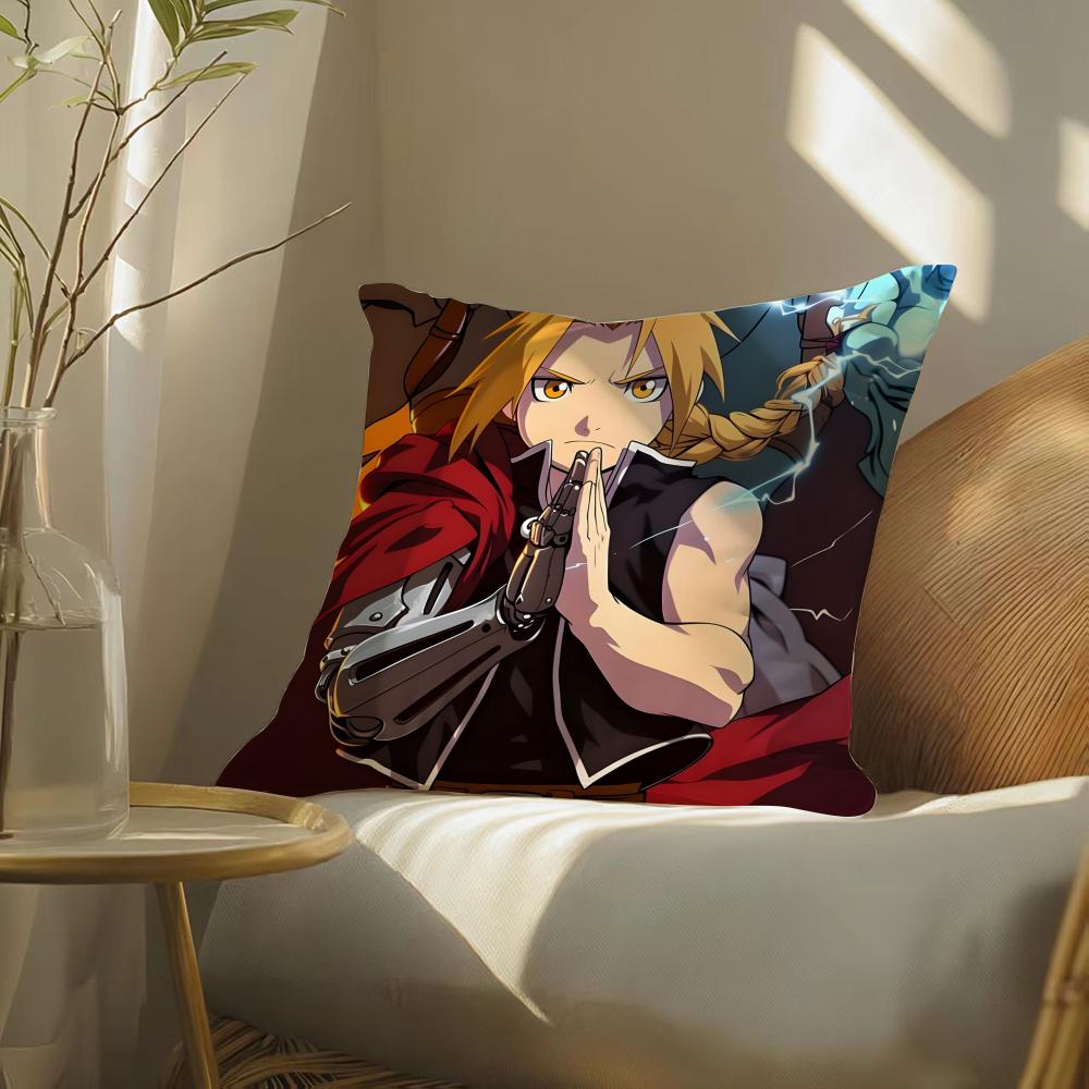 Anime F-Fullmetal Alchemist Pillow Case Pattern Printed Pillowcase For Living Room Sofa Cushion Cover & Bedroom Decor