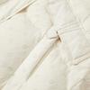 Xiangying Women's Beige Mid-Length Down Jacket with Large Fur Collar