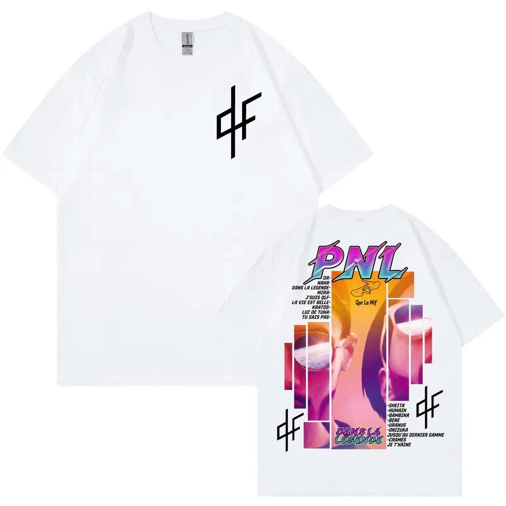 Rap Group PNL Dans La Legende Merch Tshirts Unisex Unisex Clothing Fashion Hip Hop T Shirts High Quality Cotton Oversized Tshirt