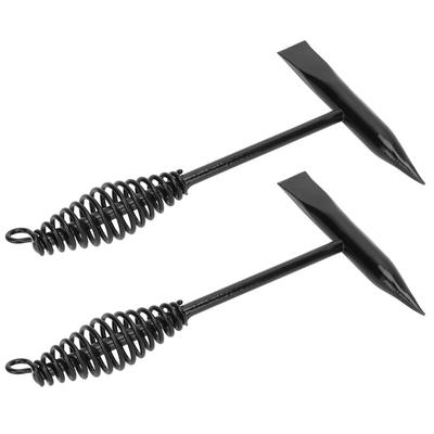 2 martillos de soldadura de 250 mm con mango de resorte, herramienta para eliminar salpicaduras de escoria de soldadura.