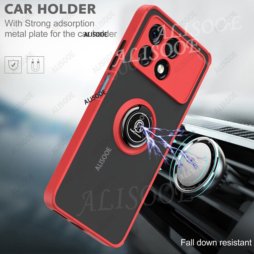 Kickstand Funda for POCO X7 Pro F7 F6 F5 X6 Pro Case Armor Ring Holder Protective Cover for Xiaomi Redmi K70 Shockproof Case