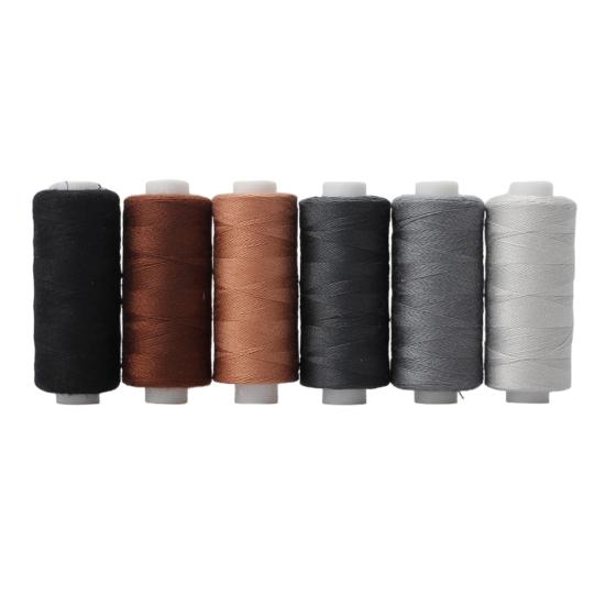 Thread for Manual Crafting 6 Colors Sewing Set, Polyester Craft Spools, Fade-Resistant Supplies Hemming Yarn Hand Embroidery, Quilting, Machine