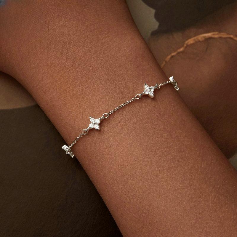 Simple Sparkling Baby's Breath Bracelet, Classic and Elegant S925 Sterling Silver Bracelet, Daily Versatile Jewelry