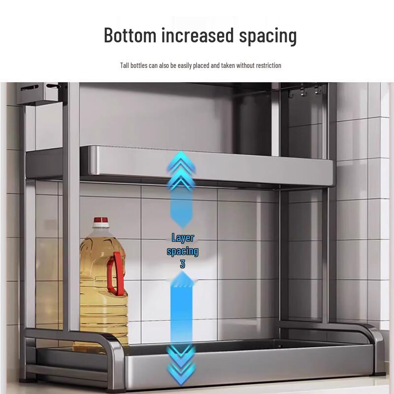 3-Tier Multi-functional Kitchen Countertop Storage Rack