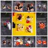 100PCS Ghost Halloween Plastic Candy Pouch Pumpkin Halloween Biscuit Gift Bag Ghost Festival
