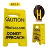 Humorous Caution Sign Hair Clip - 'Overstimulated' Novelty Barrettes for Funny Fashion & Daily Wea