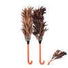 Feather Fur Brush Duster Dust Cleaning Tool Plastic Hooked Handle 45Cm