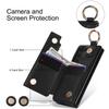 Fold7 Ring Leder Handyhülle für Samsung Galaxy Z Fold 7 6 5 4 3 Stifthalter Doppelschnalle Klapp-Kartenhalter Geldbörse Harte Abdeckung