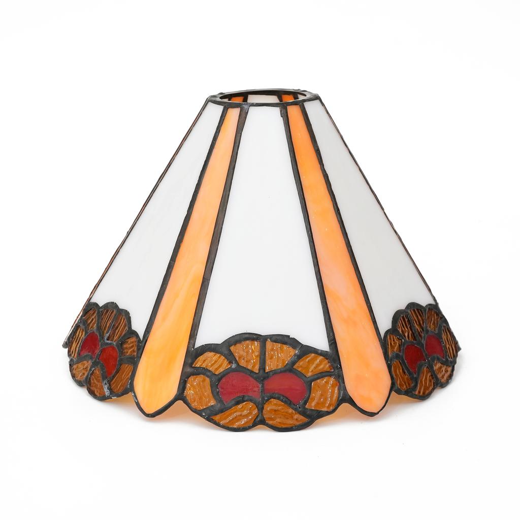 8 Inch Creative Stained Glass Peacock Lampshades Replacement, Only Handmade Phoenix Tail Vintage Lamp Shade, for Pendant Light
