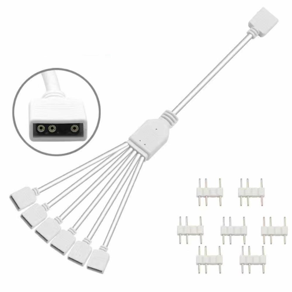 Professional 5V ARGB Splitter Cable Solder-Free 3pin RGB PC Cables Universal RGB Splitter DIY Lighting