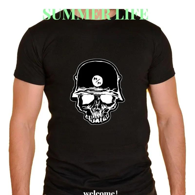 T-shirt con Teschio Metal Mulisha Harajuku Army 100 Guaran Abbigliamento Uomo Moda Manga Blusa Donna 2023 T-shirt Donna Y2k Grafica