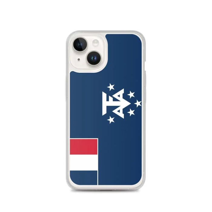 Coque Télephone Drapeau Antarctique française officiel - iPhone 14