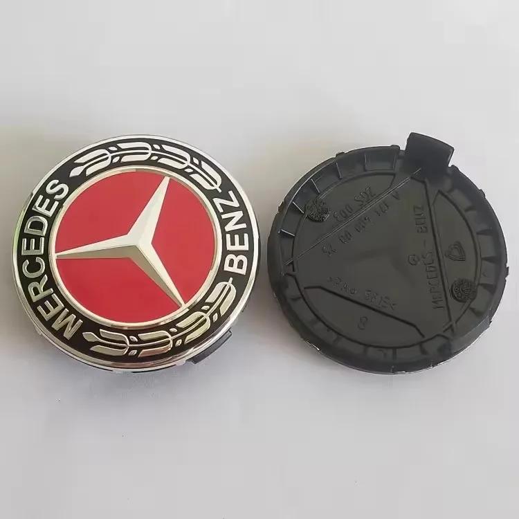 4Pcs 75mm Brabus Logo Car Emblem Wheel Center Hub Cap Accessories AMG Apple  For Mercedes Benz W204 GLA GLC CLA W205 W203 W206