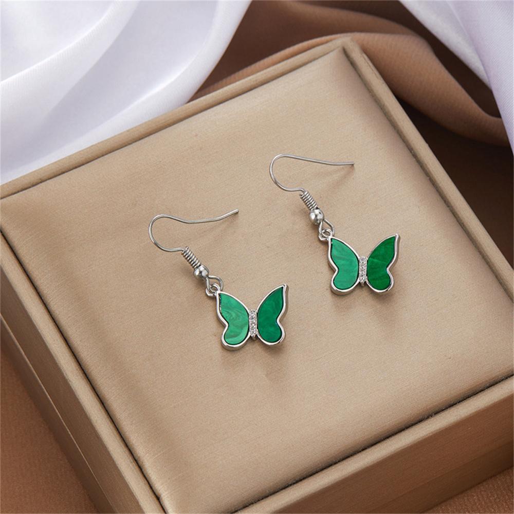 Copper Cute Mini Butterfly Stud Earrings Children Girl Simple Romantic Piercing Jewelry Accessories