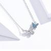 Exquisite Rhinestone Zircon Double Butterfly Necklace – Women's Luxury Colored Diamond Clavicle Chain