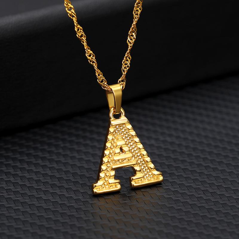 Collier Femme Capital Letter Neckaces For Women Boho Jewelry Stainless Steel Alphabet Initial Necklace Best Friend Gift
