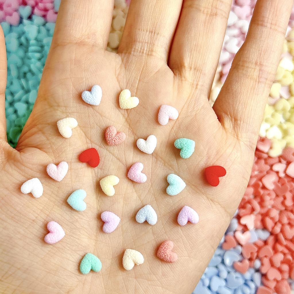 2025 Autumn Winter New Matte Texture Heart Nail Art Decorations 3D Nail Decorations Wearable Nail Accessories