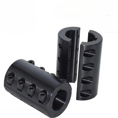 Split Muff Half Coupling, Rigid Two-Piece Clamping, Blackened Surface, Custom Order