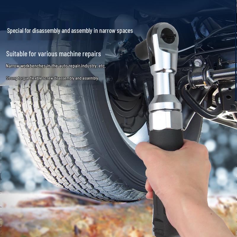 Gaobao Pneumatic Ratchet Wrench: 1/2'' & 3/8'' Drives, Right Angle Air Torque Tool for Auto Repair