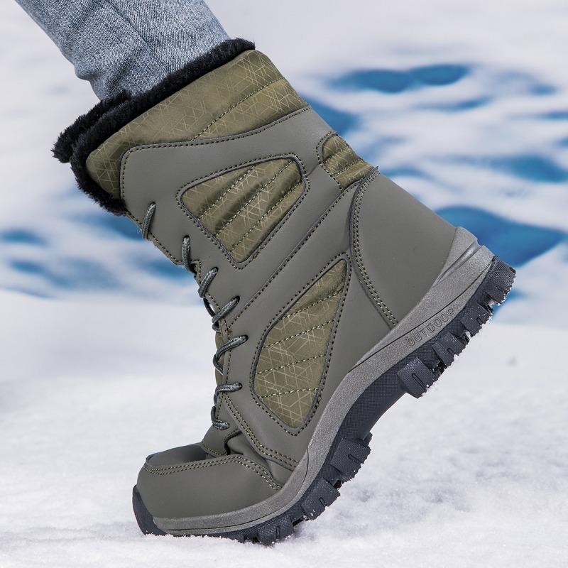 Unisex Winter Boots Women's High-Top Shoes Cotton Shoes Outdoor Snow Boots Large-sized Winter Boots for Men