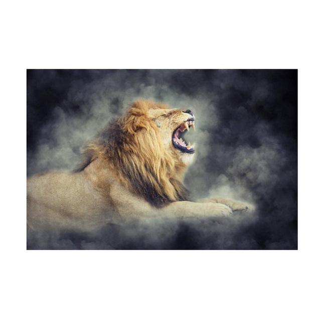 

Современные черно-белые рычащие львы, животные, пейзажные постеры и принты, холст, картина, настенная картина для гостиной, домашний декор, без рамки 21*30cm