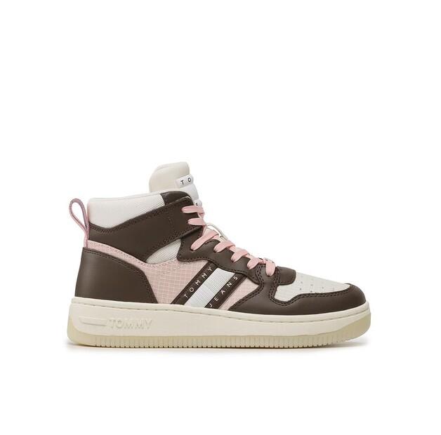 

Кроссовки Tommy Jeans Tjw Retro Basket Ripstop Mix Mc EN0EN02350 коричневый EU 36