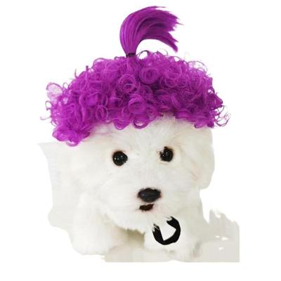 Zábavná psí paruka pro malé, střední a velké psy s nastavitelnými elastickými pásky, Pet Cosplay dekorace pro