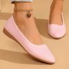Scarpe casual da donna a punta, a punta piatta, con tacco basso, nuovo stile