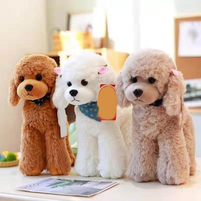 25/30cm Cute Poodle Teddy Dog Simulation Stuffed Animal Plush Toy Girls Birthday Gift Home Decoration for Gift Children