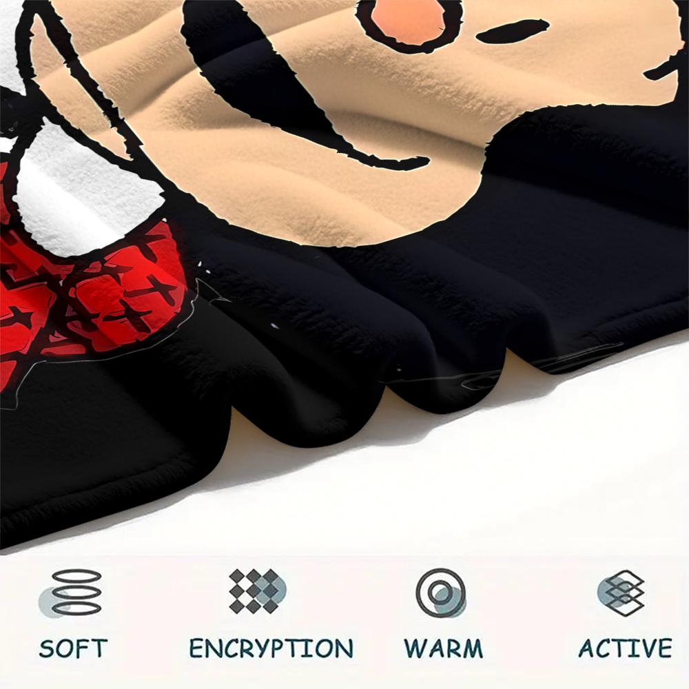 1PC Mafalda Print Flannel Blanket, High Quality All Seasons, Home Decor, Warmth and Comfort, Perfect for Christmas Gifts