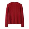Women's 100% Pure Cashmere Round Neck Cable Knit Sweater