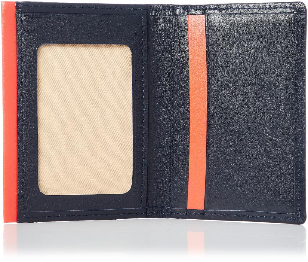 Pass Case with Windows On the Inside and Outside NH0783 Dark 10701 [Kitamura] Women's Blue/Red [Navy]