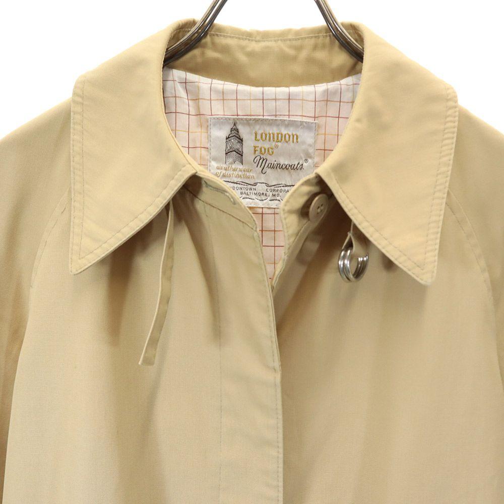 LONDON FOG 70s 80s Vintage Stainless Collar Coat 14REG Beige Women Used