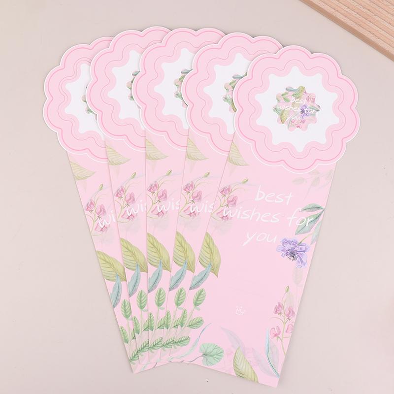 

5 шт. Обертка для одного цветка, ручная цветочная открытка, коробка для упаковки букета, пакет для цветочной композиции на День святого Валентина, День матери