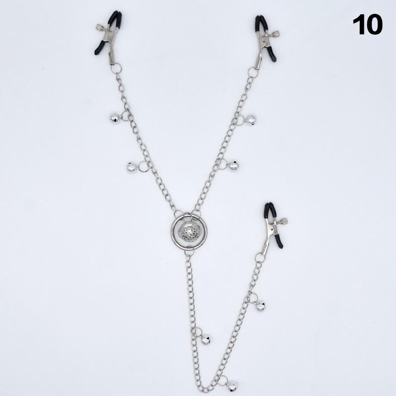 Butterfly Style For Couples Stainless Steel Metal Chain Nipple Milk Clips Breast Clip Sex Slaves Nipple Clamps Sex Toys
