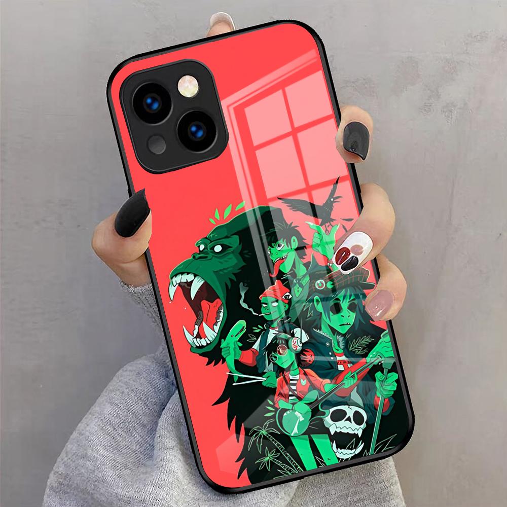 GorillazS Band Handyhülle Für IPhone 17 Pro Max 16 15 14 Pro Max 13 11 X Xs Xr 8 7Plus Glasabdeckung